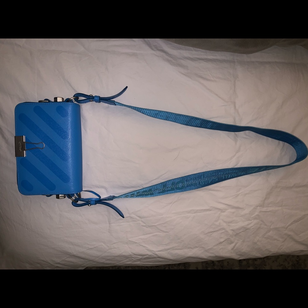 RARE Blue Off-White Binder Clip Bag